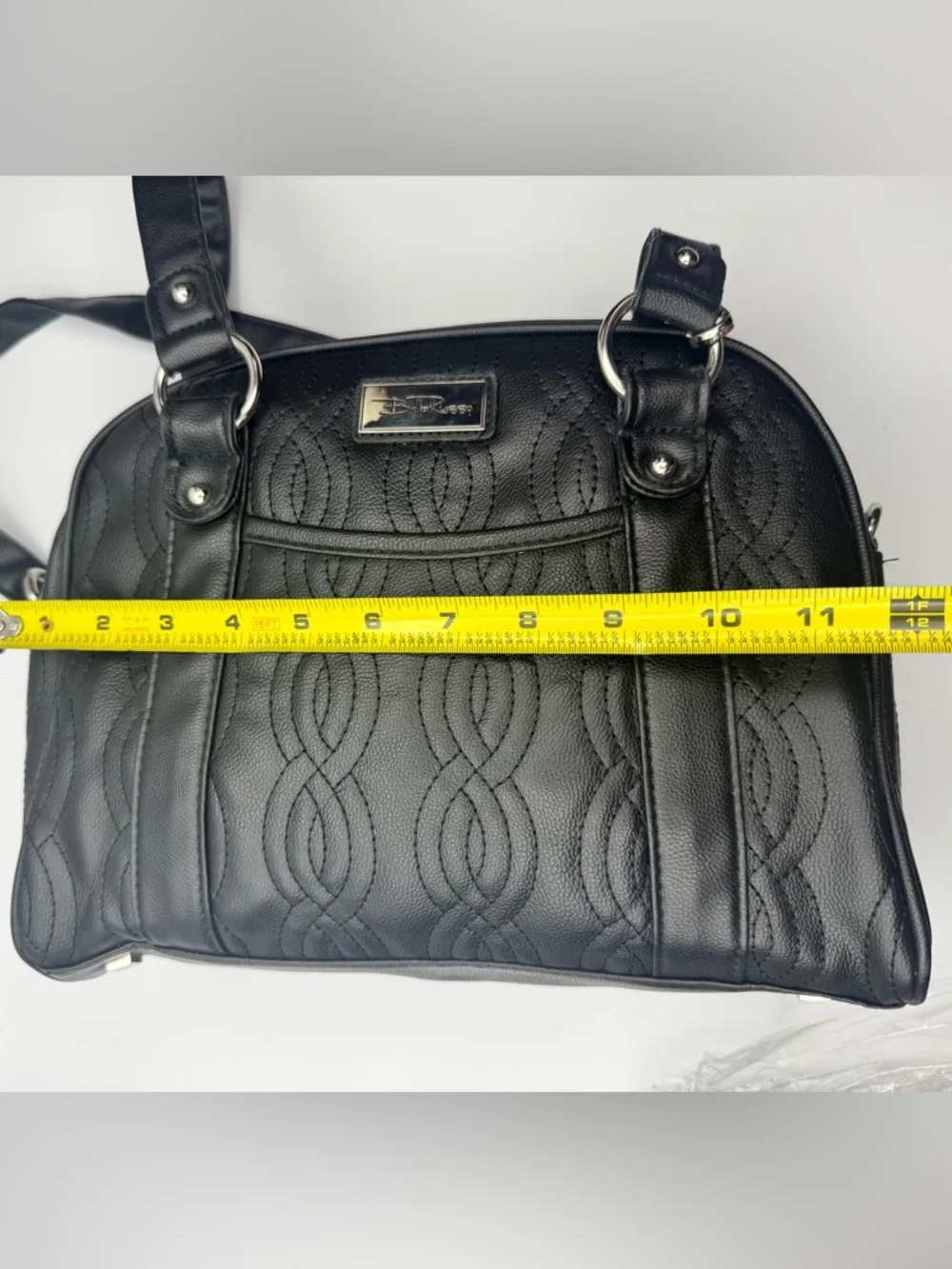 Bella Russo NEW Black Satchel Shoulder & Crossbody Bag Organizer Tote NEW